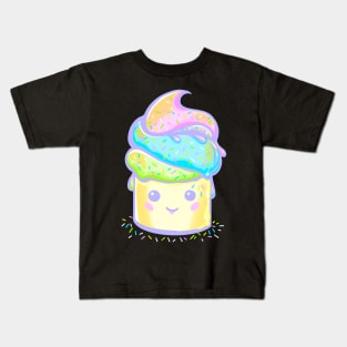 Kawaii Ice Cream Cupcake Kids T-Shirt